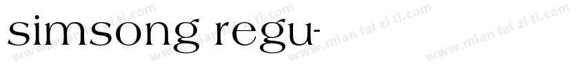 simsong regu字体转换